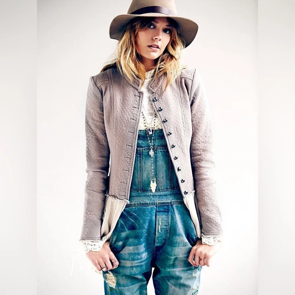 Free People Military Ruffles Jacket - Picture 3 of 13